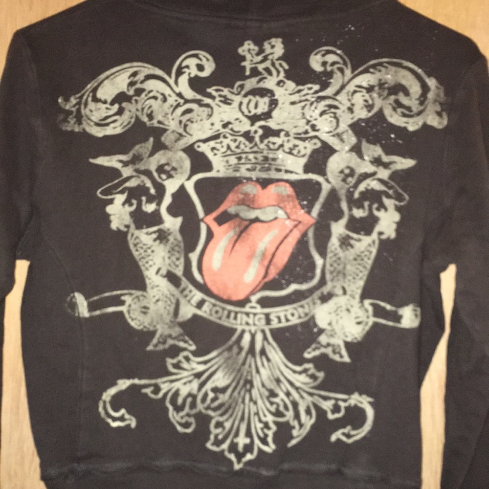 EUC Distressed Rolling Stones hoodie size XS - Picture 7 of 11